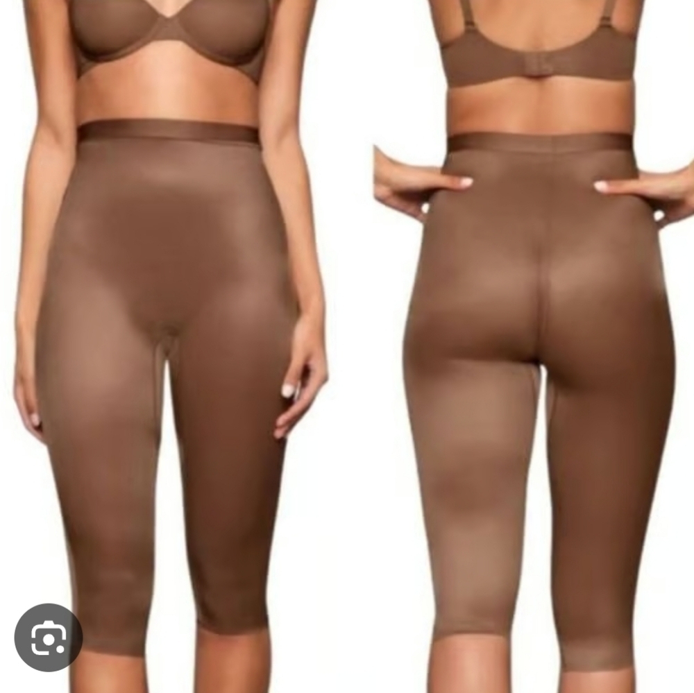 Nwt SKIMS BARELY THERE cropped Leggings Shapewear 4x Tummy Tuck Y2k Cocoa